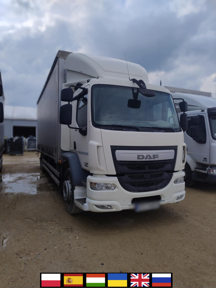 DAF LF 250 / Curtainsider 18 EPAL / sleeping cab - Camion à rideaux coulissants: photos 1 DAF LF 250 / Curtainsider 18 EPAL / sleeping cab - Camion à rideaux coulissants: photos 1