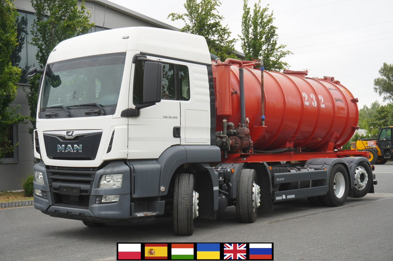 MAN TGS 35.420 8×2 / NEW septic barrel 13000 L / 3 steered axles - Enfouisseur à dents: photos 1 MAN TGS 35.420 8×2 / NEW septic barrel 13000 L / 3 steered axles - Enfouisseur à dents: photos 1