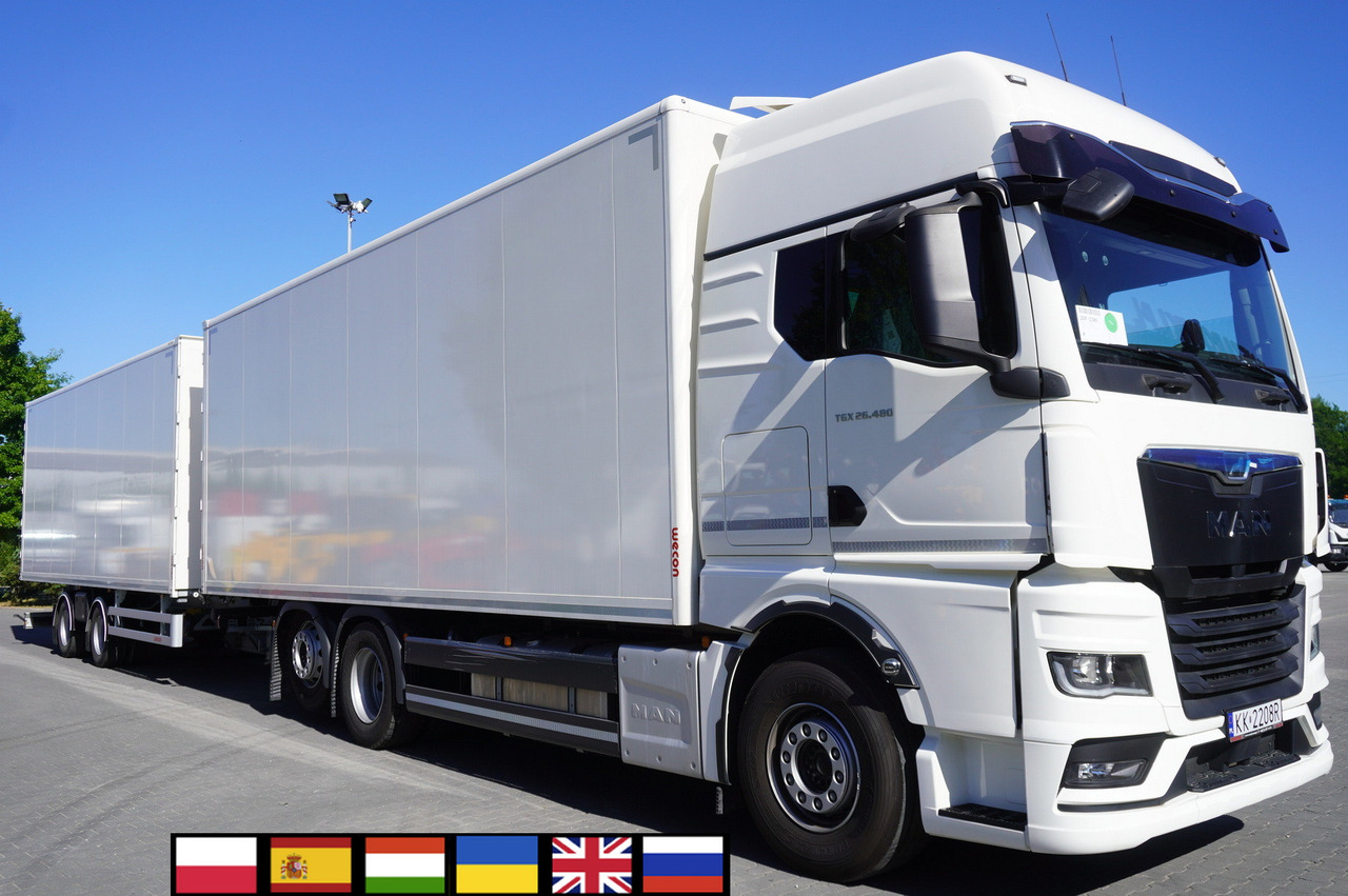 MAN TGX 26.480 6×2-2 LL CH NEW / 19 EPAL box / New Wecon walkthrough box trailer 19 EPAL / 2025.06 !!! - Camion fourgon: photos 1 MAN TGX 26.480 6×2-2 LL CH NEW / 19 EPAL box / New Wecon walkthrough box trailer 19 EPAL / 2025.06 !!! - Camion fourgon: photos 1