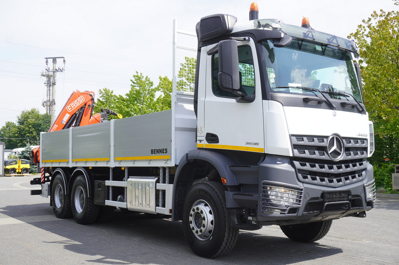 Camion grue MERCEDES-BENZ AROCS 2636 Flatbed / HDS FASSI F175 7.7 T / 150,000 km: photos 11