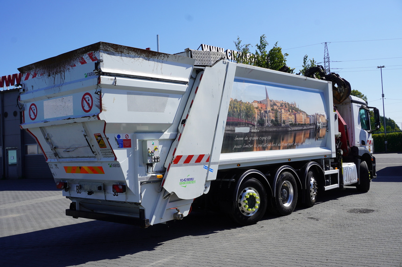 MERCEDES-BENZ Antos 3240 8x2 / Tajfun 5T crane / Farid Industries garbage truck/ 3 steered axles - Camion hydrocureur: photos 3 MERCEDES-BENZ Antos 3240 8x2 / Tajfun 5T crane / Farid Industries garbage truck/ 3 steered axles - Camion hydrocureur: photos 3
