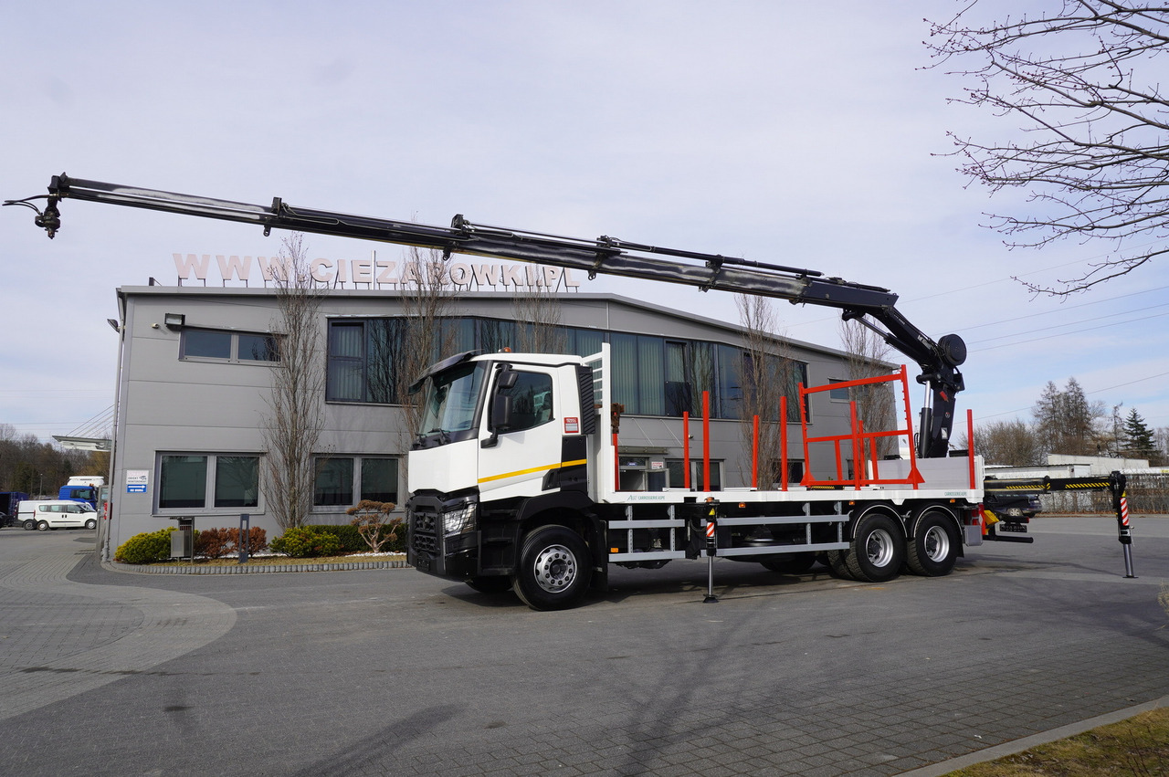 RENAULT C430 / 15 m crane HIAB 244 EP-5 HIDUO 8400 kg / Platform with stanchions - Camion grue: photos 5 RENAULT C430 / 15 m crane HIAB 244 EP-5 HIDUO 8400 kg / Platform with stanchions - Camion grue: photos 5