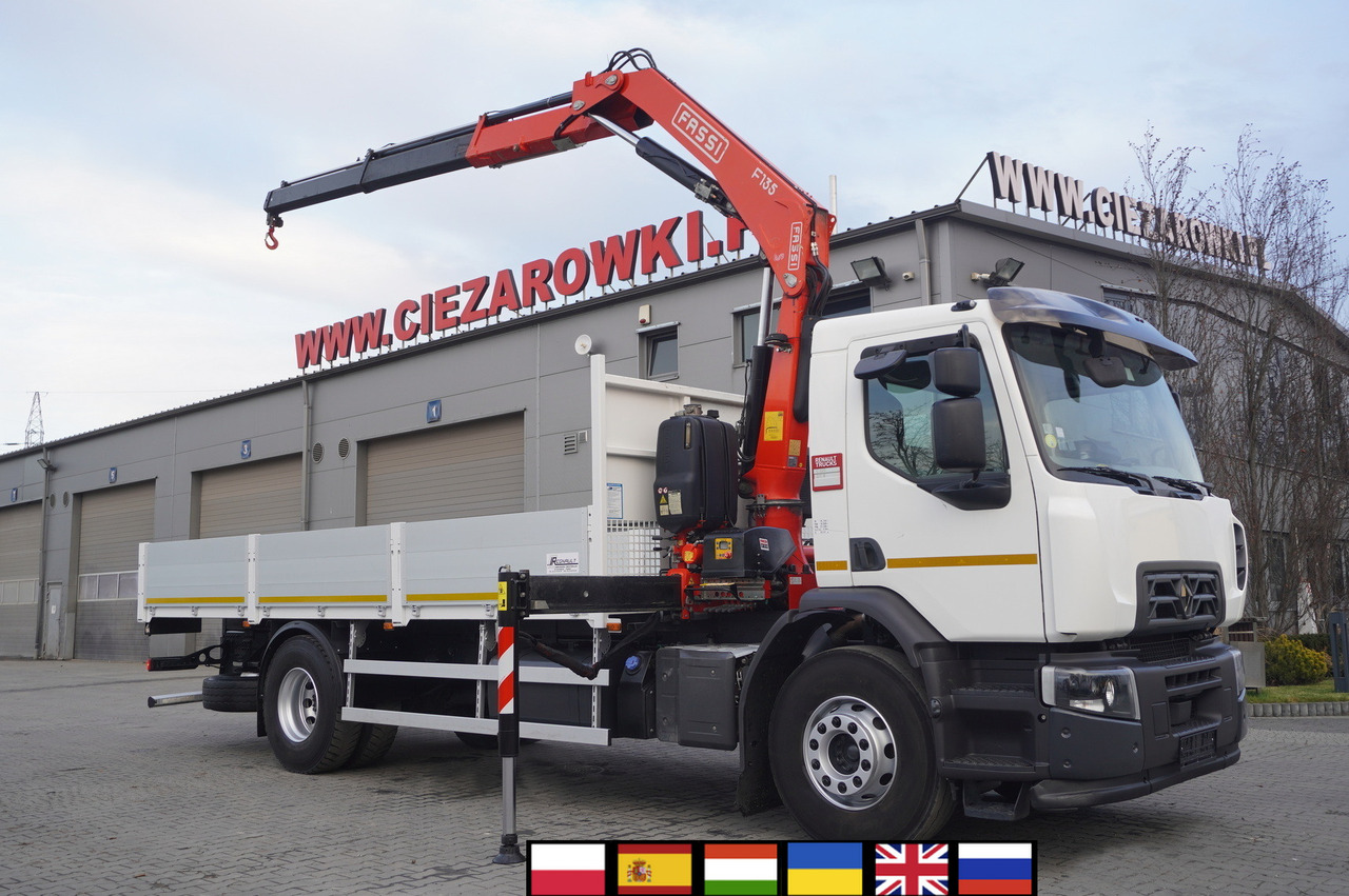 Renault C320 P4x2 E6 / Fassi 5.6 t / Range 8 m / Platform 15 EPAL - Camion grue: photos 1 Renault C320 P4x2 E6 / Fassi 5.6 t / Range 8 m / Platform 15 EPAL - Camion grue: photos 1