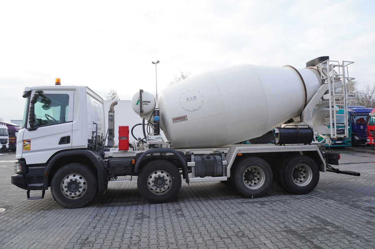 SCANIA P410 XT 8x4 / 80 tho. km!!! / SCHWING-STATTER AM 9 FHC 9 m3 concrete mixer - Camion malaxeur: photos 3 SCANIA P410 XT 8x4 / 80 tho. km!!! / SCHWING-STATTER AM 9 FHC 9 m3 concrete mixer - Camion malaxeur: photos 3