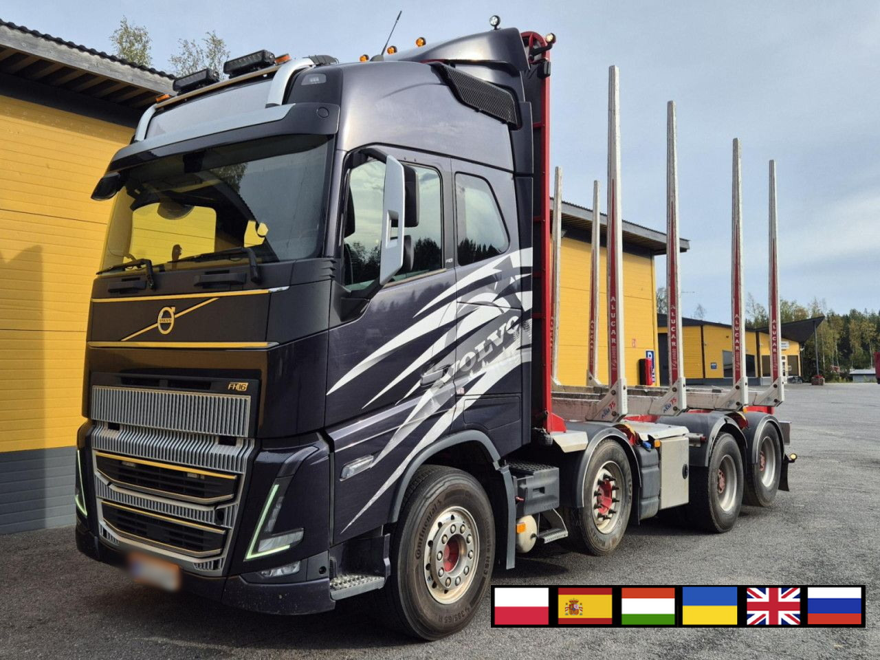 VOLVO FH 750 8x4 / 2 lifted axles / timber truck - Châssis cabine: photos 1 VOLVO FH 750 8x4 / 2 lifted axles / timber truck - Châssis cabine: photos 1