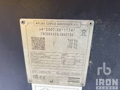 ATLAS COPCO XAS 88 - Compresseur d'air: photos 5 ATLAS COPCO XAS 88 - Compresseur d'air: photos 5