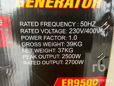 Groupe électrogène neuf ERDMANN ER9500 (Unused): photos 12