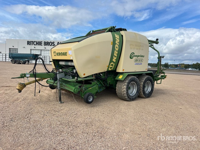 2012 Krone Comprima CV150XC Presse Enrubanneuse 2 Essieux T/A Round Baler - Presse à balles rondes: photos 2 2012 Krone Comprima CV150XC Presse Enrubanneuse 2 Essieux T/A Round Baler - Presse à balles rondes: photos 2