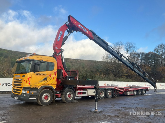 2013 Scania R480LB Effer 685/5S Crane - Beavertail T/A Sleeper Truck Tractor - Camion plateau: photos 3 2013 Scania R480LB Effer 685/5S Crane - Beavertail T/A Sleeper Truck Tractor - Camion plateau: photos 3