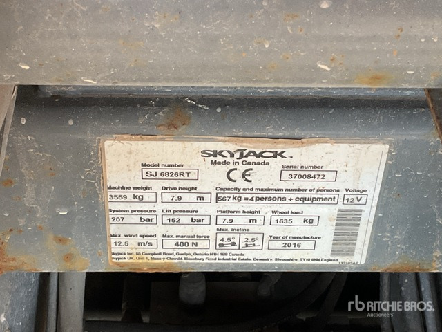 2016 Skyjack SJ6826 RT 4x4 Diesel Scissor Lift - Nacelle ciseaux: photos 1 2016 Skyjack SJ6826 RT 4x4 Diesel Scissor Lift - Nacelle ciseaux: photos 1
