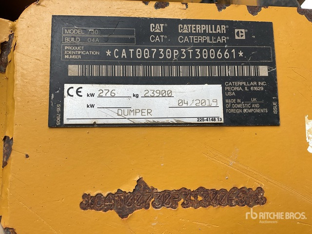 2019 Cat 730 Articulated Dump Truck - Tombereau articulé: photos 3 2019 Cat 730 Articulated Dump Truck - Tombereau articulé: photos 3