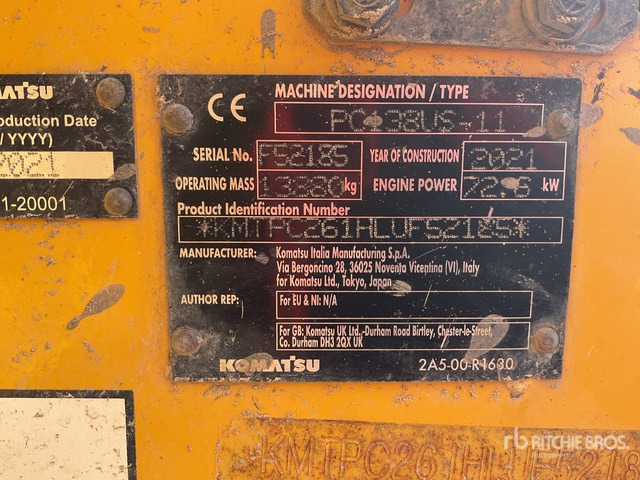 2021 Komatsu PC 138US-11 Tracked Excavator - Pelle sur chenille: photos 2 2021 Komatsu PC 138US-11 Tracked Excavator - Pelle sur chenille: photos 2