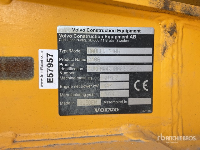2024 Volvo A40G Articulated Dump Truck - Tombereau articulé: photos 2 2024 Volvo A40G Articulated Dump Truck - Tombereau articulé: photos 2