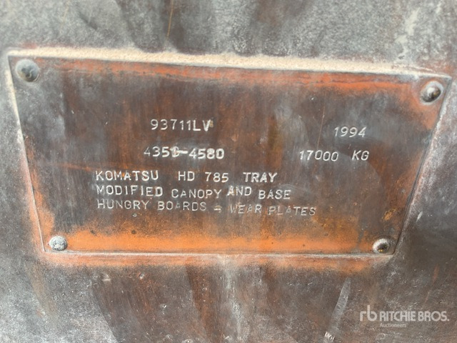 1991 Komatsu HD785-3 Haul Truck - Tombereau rigide: photos 5 1991 Komatsu HD785-3 Haul Truck - Tombereau rigide: photos 5