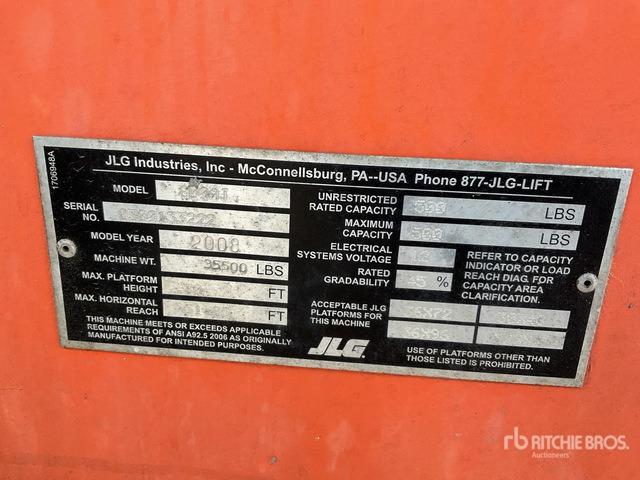 2008 JLG 800AJ 4WD Diesel Articulating Boom Lift - Nacelle articulée: photos 3 2008 JLG 800AJ 4WD Diesel Articulating Boom Lift - Nacelle articulée: photos 3