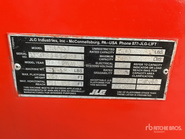 2010 JLG 800AJ 4WD Diesel Articulating Boom Lift - Nacelle articulée: photos 3 2010 JLG 800AJ 4WD Diesel Articulating Boom Lift - Nacelle articulée: photos 3