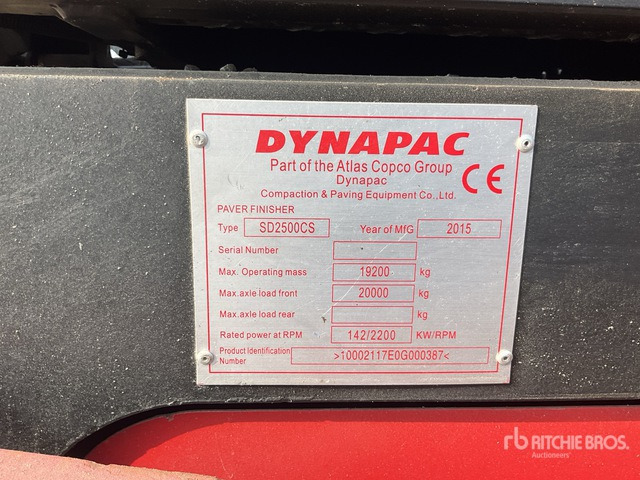 Dynapac SD2500CS Asphalt Paver - Broyeur/ Épareuse: photos 2 Dynapac SD2500CS Asphalt Paver - Broyeur/ Épareuse: photos 2