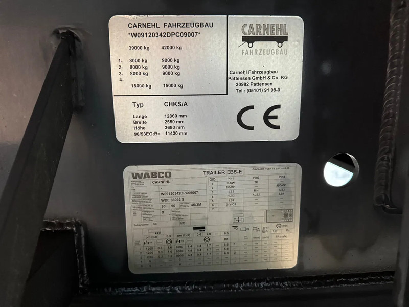 Semi-remorque benne Carnehl 65m3 Vol alu kipper SAF Schijfremmen Liftas Top conditie: photos 15