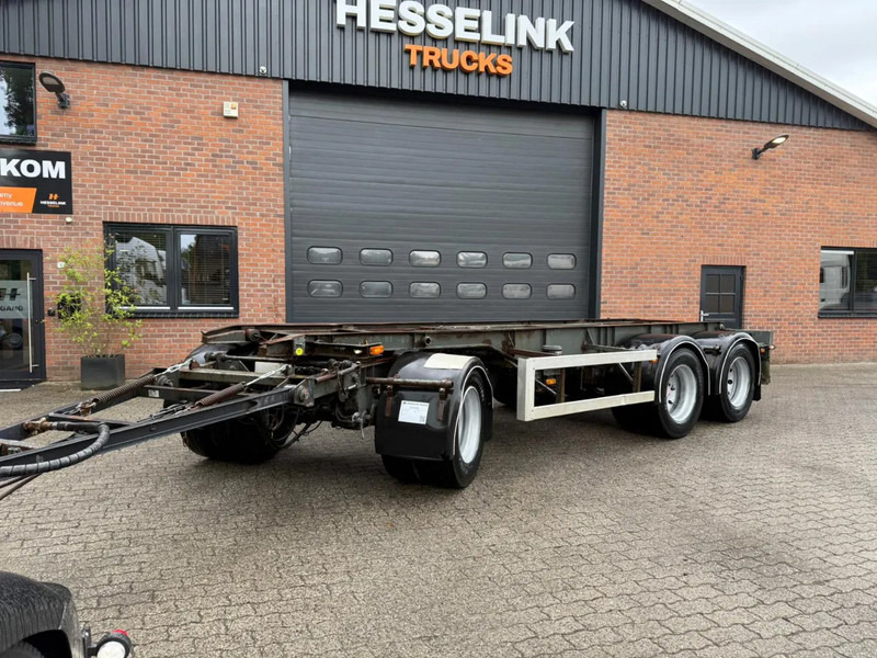 GS Meppel 28T Kiepende containeraanhangwagen! 640cm systeemlengte Centrale smering - Semi-remorque porte-conteneur/ Caisse mobile: photos 1 GS Meppel 28T Kiepende containeraanhangwagen! 640cm systeemlengte Centrale smering - Semi-remorque porte-conteneur/ Caisse mobile: photos 1