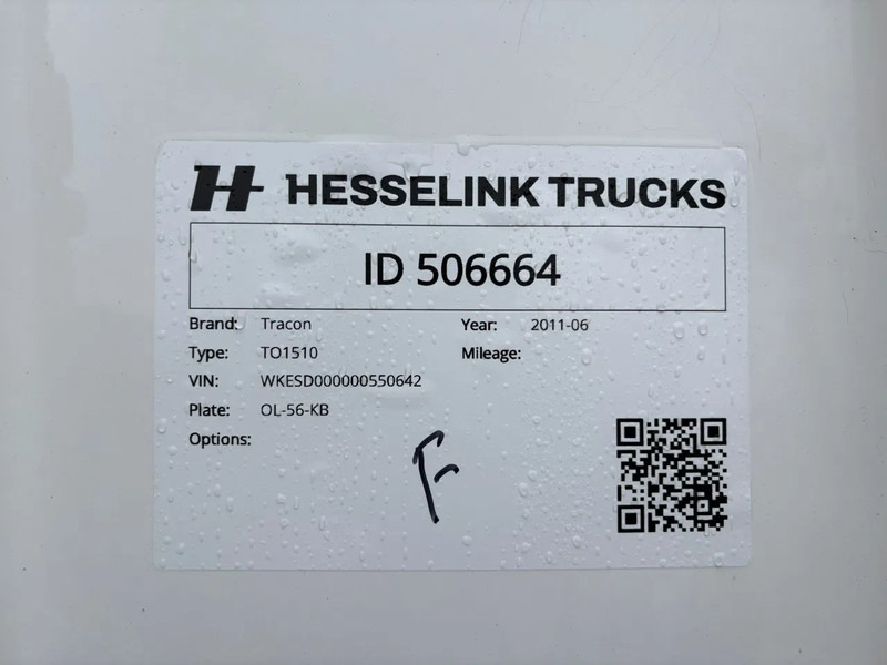 Semi-remorque rideaux coulissants Tracon 11.5M 1AS City Stuuras Schuifzeil Laadklep 1500KG NL Trailer, nieuwe apk tot 29-10-2026: photos 13