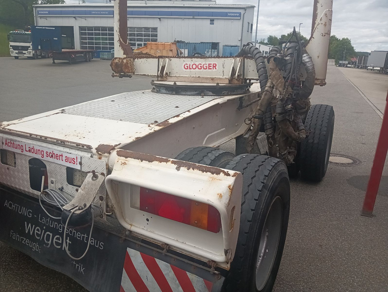 Camion grumier, Camion grue Palfinger EPSILON E250L82 Langholzkran+GLOGGER Aufbau+Anhä: photos 15