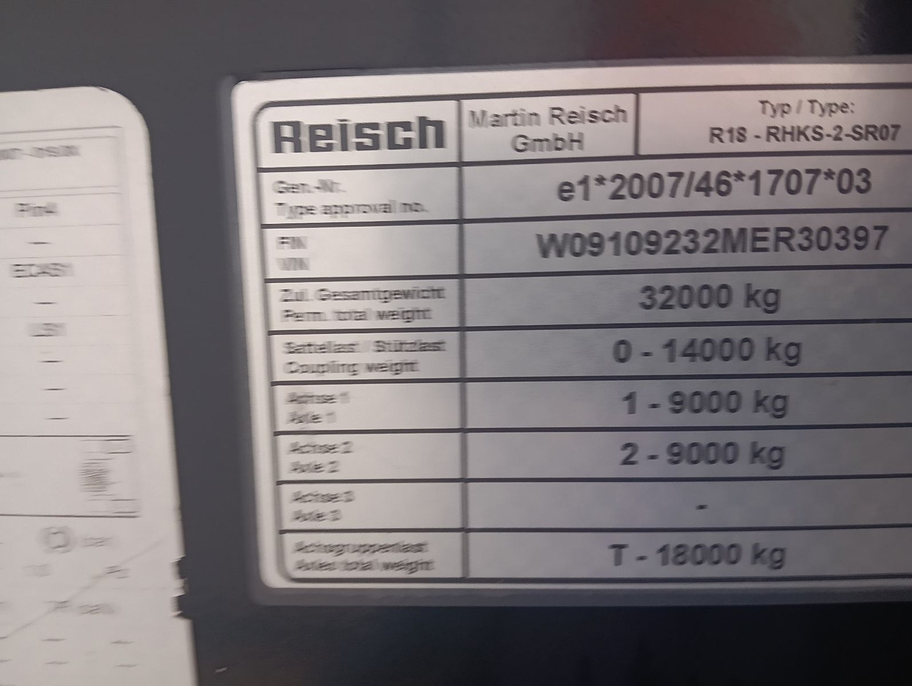 Semi-remorque benne Reisch RHKS-2-SR07 25m3 2-A HARDOX ALCOA FullOption5,3t: photos 12