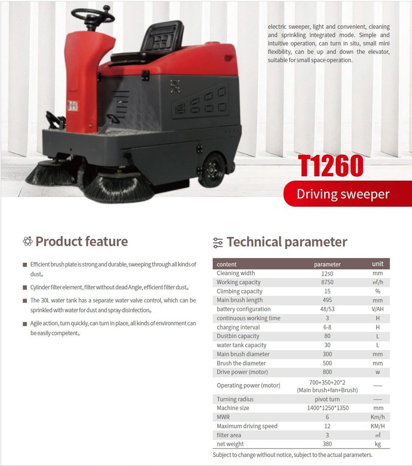 Balayeuse industrielle EP T1260: photos 1