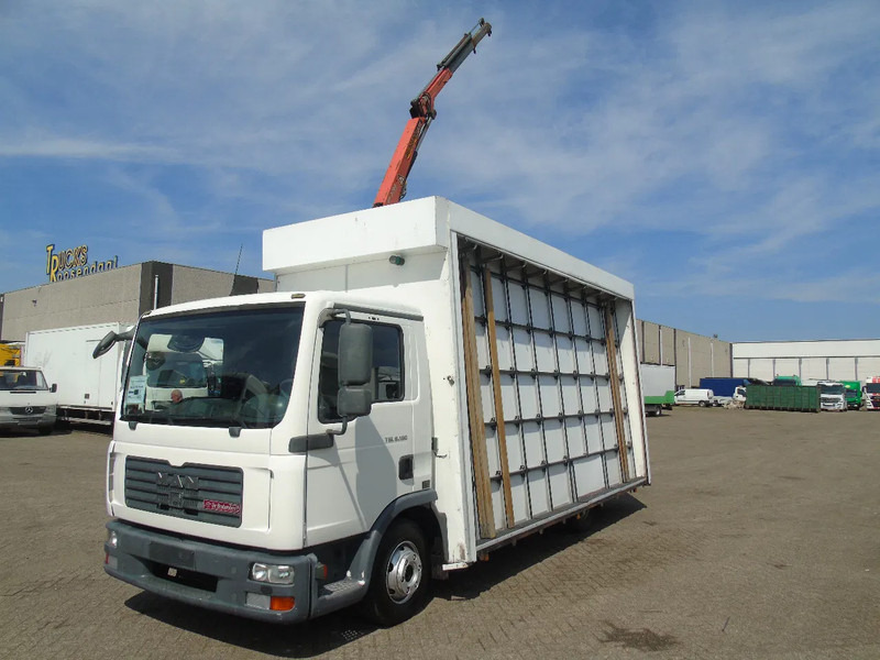 MAN TGL 8.180 + PALFINGER + GLASS TRUCK + MANUAL - Camion, Camion grue: photos 2 MAN TGL 8.180 + PALFINGER + GLASS TRUCK + MANUAL - Camion, Camion grue: photos 2