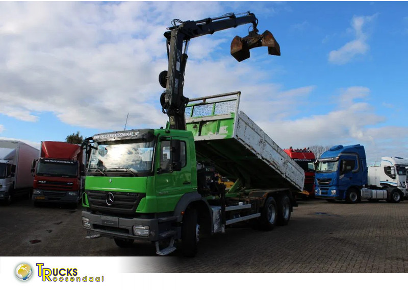 Mercedes-Benz Axor 2633 + TIPPER + HIAB 144 + REMOTE + MANUAL - Camion grue: photos 1 Mercedes-Benz Axor 2633 + TIPPER + HIAB 144 + REMOTE + MANUAL - Camion grue: photos 1