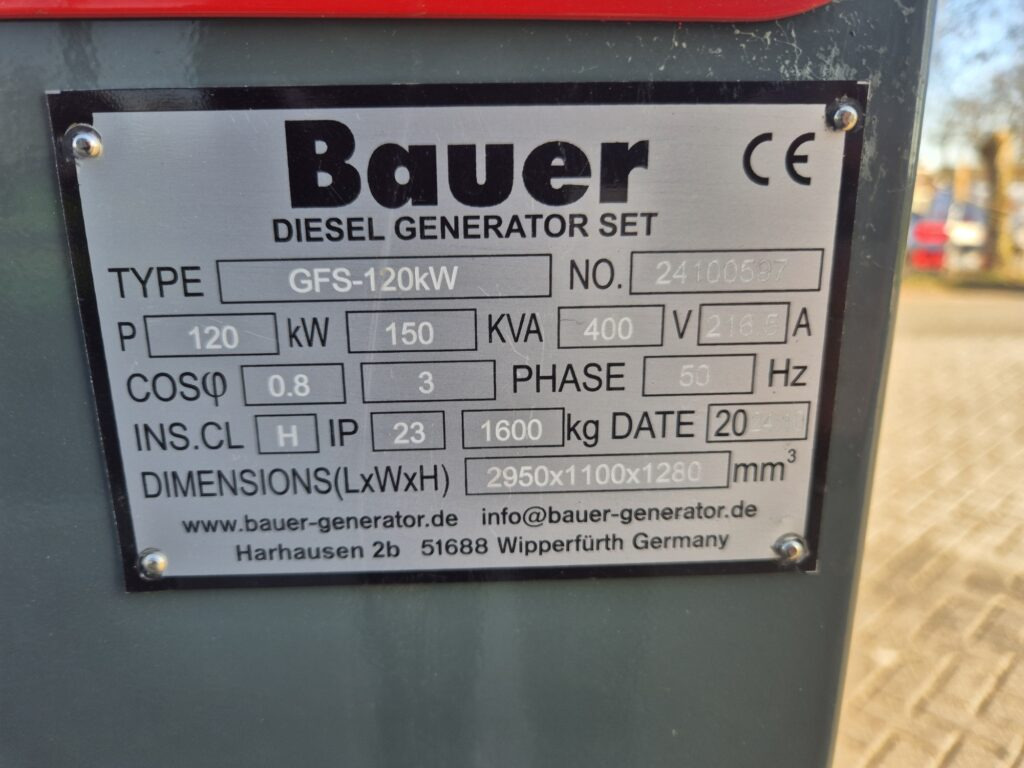 BAUER GFS-120 kW diesel generator - Groupe électrogène: photos 4 BAUER GFS-120 kW diesel generator - Groupe électrogène: photos 4