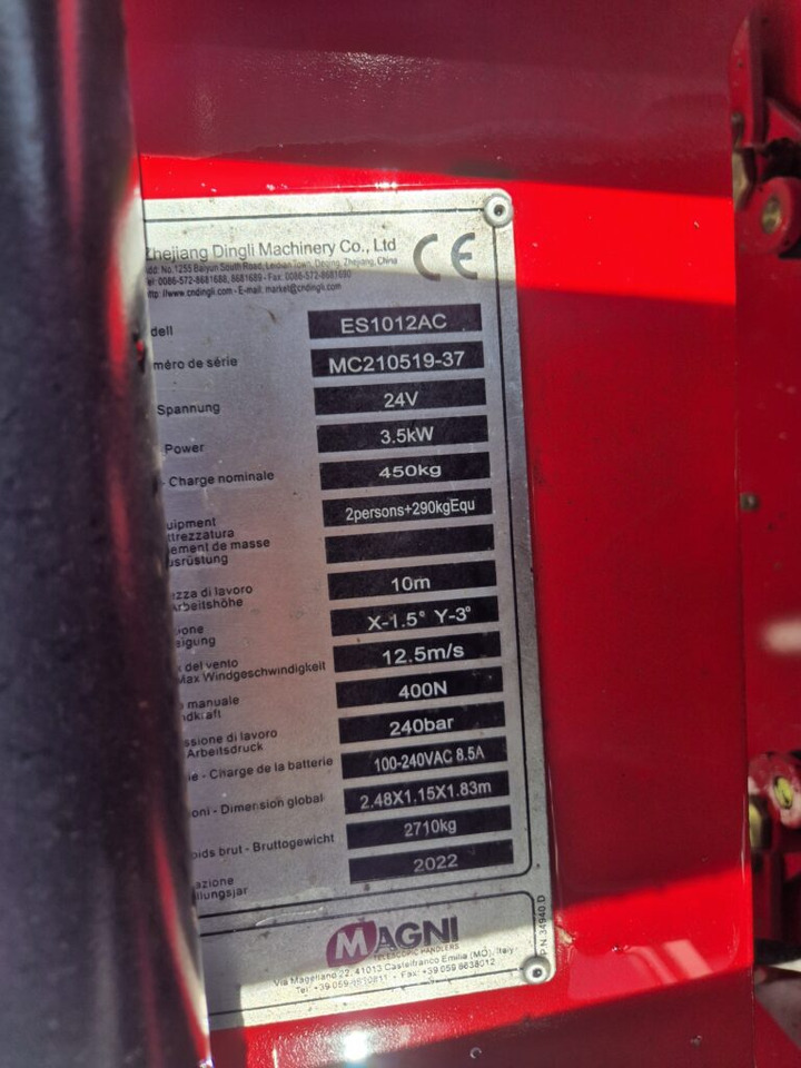 MAGNI ES1012AC scissors lift - Nacelle: photos 3 MAGNI ES1012AC scissors lift - Nacelle: photos 3