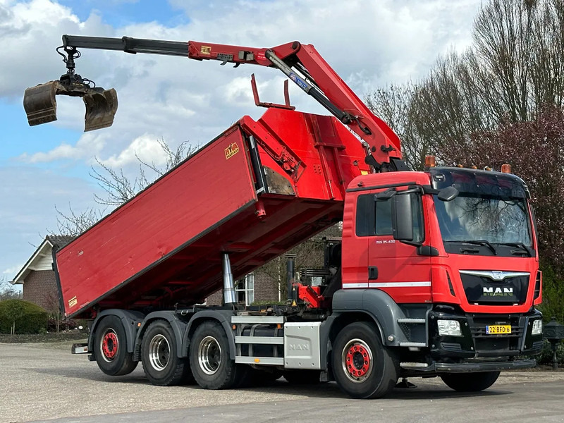 MAN TGS 35.400 8X4 TRIPLE!! EURO6!! Z-KRAAN/KIPPER!!TOP!! - Camion benne, Camion grue: photos 1 MAN TGS 35.400 8X4 TRIPLE!! EURO6!! Z-KRAAN/KIPPER!!TOP!! - Camion benne, Camion grue: photos 1