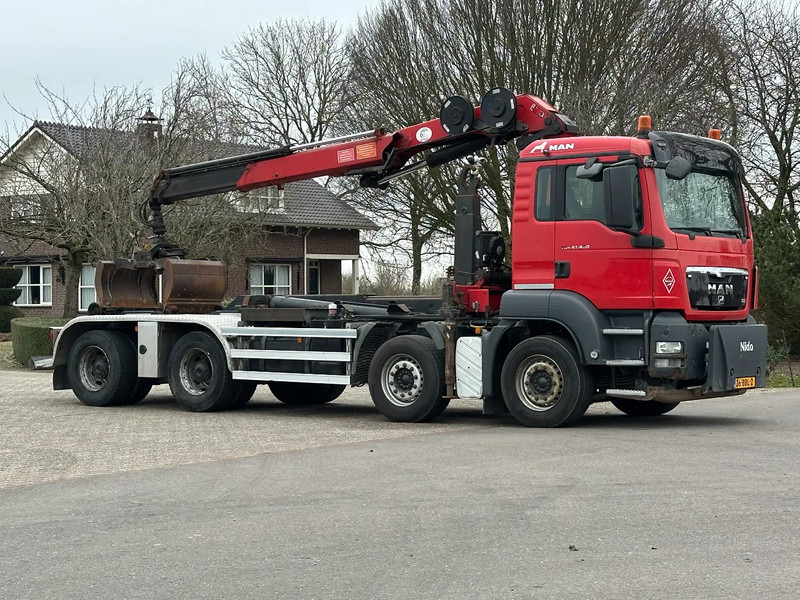 MAN TGS 41.400 8X4 WIDESPREAD!!HMF 22TM KRAAN/HAAK!!TOP!! - Camion ampliroll, Camion grue: photos 4 MAN TGS 41.400 8X4 WIDESPREAD!!HMF 22TM KRAAN/HAAK!!TOP!! - Camion ampliroll, Camion grue: photos 4