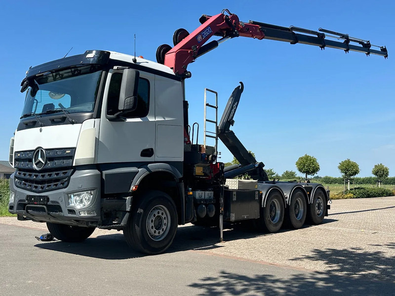 Mercedes-Benz Arocs 3251 8x4 TRIPLE!!28TM KRAAN/HAAK!!EURO6!!TOP! ZERO EMISSIE 2030!! - Camion ampliroll, Camion grue: photos 5 Mercedes-Benz Arocs 3251 8x4 TRIPLE!!28TM KRAAN/HAAK!!EURO6!!TOP! ZERO EMISSIE 2030!! - Camion ampliroll, Camion grue: photos 5