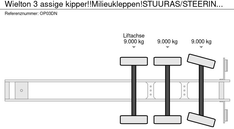 Semi-remorque benne Wielton 3 assige kipper!!Milieukleppen!STUURAS/STEERINAXLE!!: photos 16