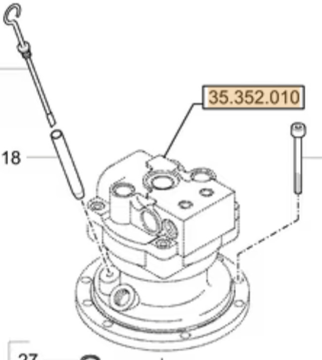 Case 31M9-10152SG8 - Moteur de rotation pour Engins de chantier: photos 1 Case 31M9-10152SG8 - Moteur de rotation pour Engins de chantier: photos 1