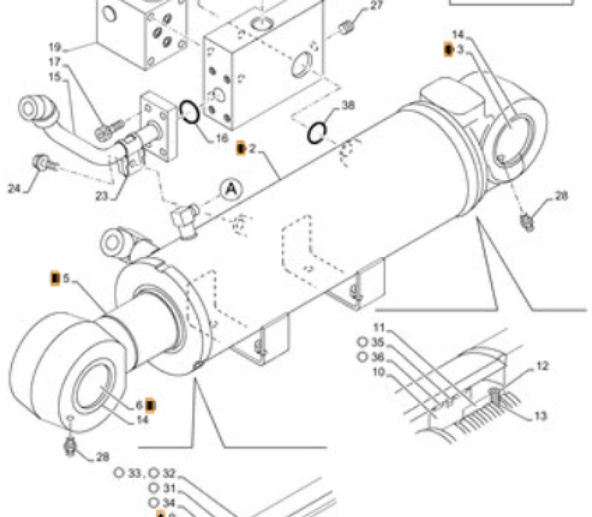 Case 47895787 - Vérin hydraulique pour Engins de chantier: photos 1 Case 47895787 - Vérin hydraulique pour Engins de chantier: photos 1