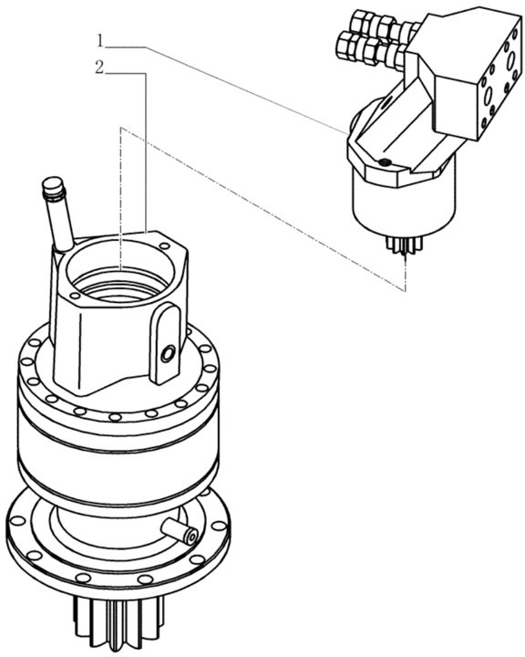 Case 71491070 - 71490118 - Moteur de rotation pour Engins de chantier: photos 1 Case 71491070 - 71490118 - Moteur de rotation pour Engins de chantier: photos 1
