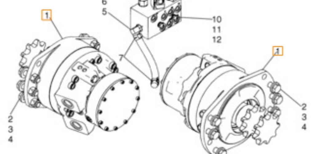 Case 87035341EX - 48033384R - Moteur hydraulique pour Engins de chantier: photos 2 Case 87035341EX - 48033384R - Moteur hydraulique pour Engins de chantier: photos 2