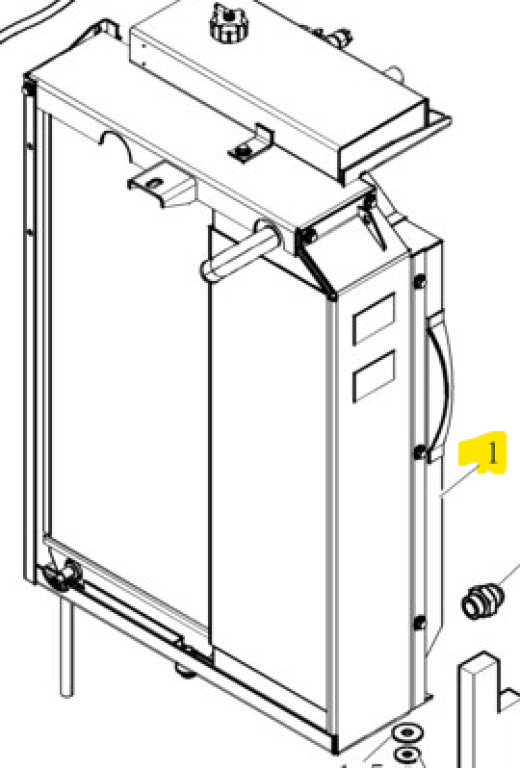 Case 87740100 - 72116522 - Radiateur pour Engins de chantier: photos 1 Case 87740100 - 72116522 - Radiateur pour Engins de chantier: photos 1