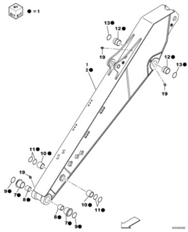 Case KBV25840 - Flèche pour Engins de chantier: photos 1 Case KBV25840 - Flèche pour Engins de chantier: photos 1