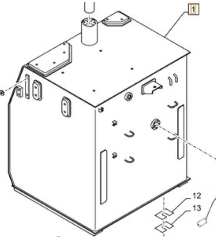 Case KSH14390 - KSH14391 - Réservoir de carburant pour Engins de chantier: photos 1 Case KSH14390 - KSH14391 - Réservoir de carburant pour Engins de chantier: photos 1