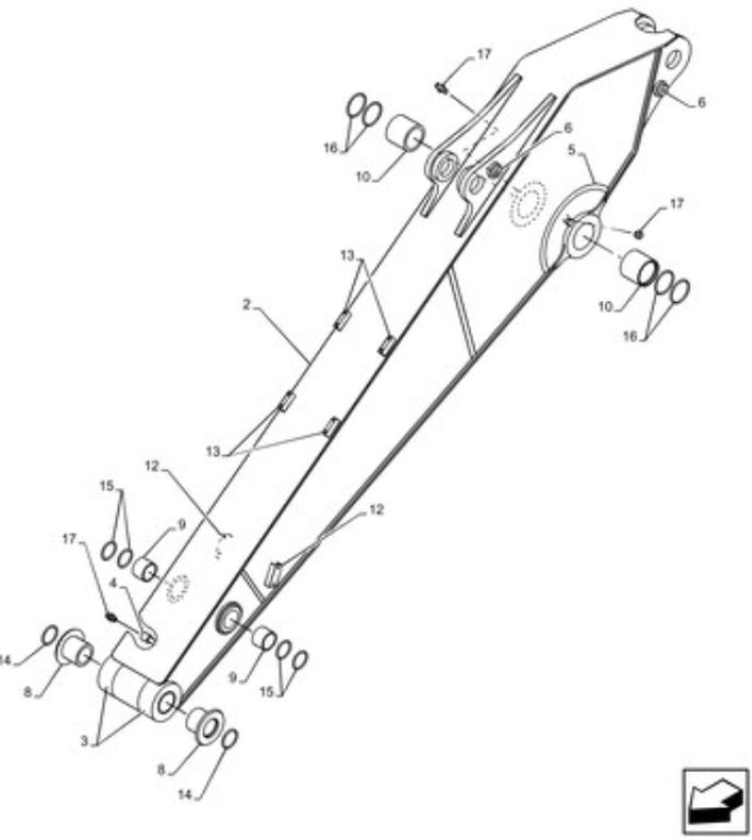 Case KSV17472 - KSV17470 - Flèche pour Engins de chantier: photos 1 Case KSV17472 - KSV17470 - Flèche pour Engins de chantier: photos 1