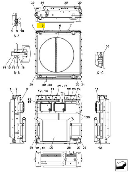 Case LN003980 - Radiateur pour Engins de chantier: photos 1 Case LN003980 - Radiateur pour Engins de chantier: photos 1