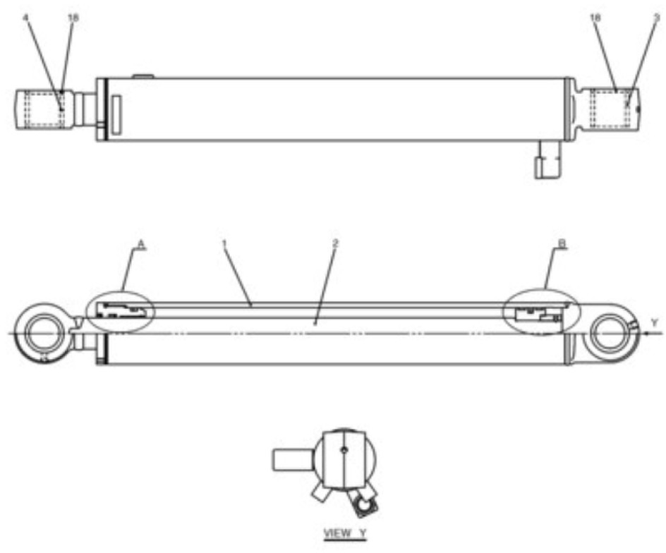 Case PY01V00070F1 - Vérin hydraulique pour Engins de chantier: photos 1 Case PY01V00070F1 - Vérin hydraulique pour Engins de chantier: photos 1