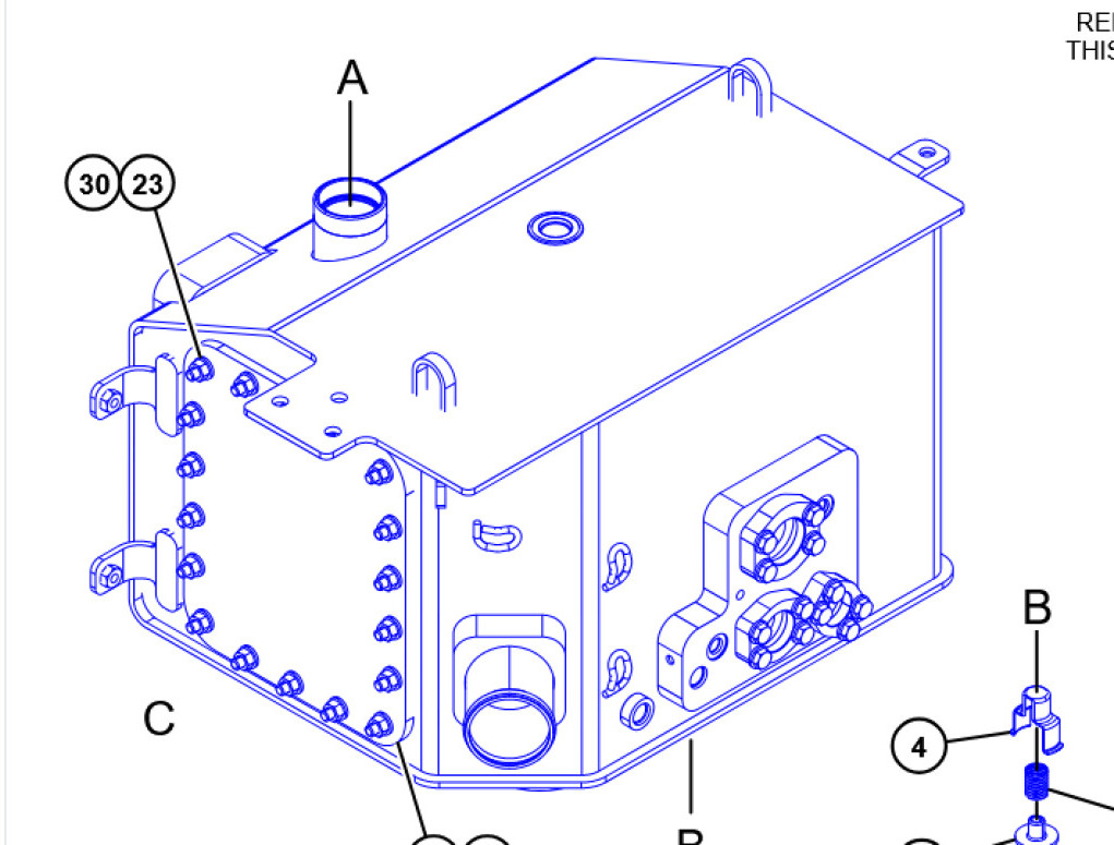 Caterpillar 5990871 - 6170249 - Réservoir hydraulique pour Engins de chantier: photos 1 Caterpillar 5990871 - 6170249 - Réservoir hydraulique pour Engins de chantier: photos 1
