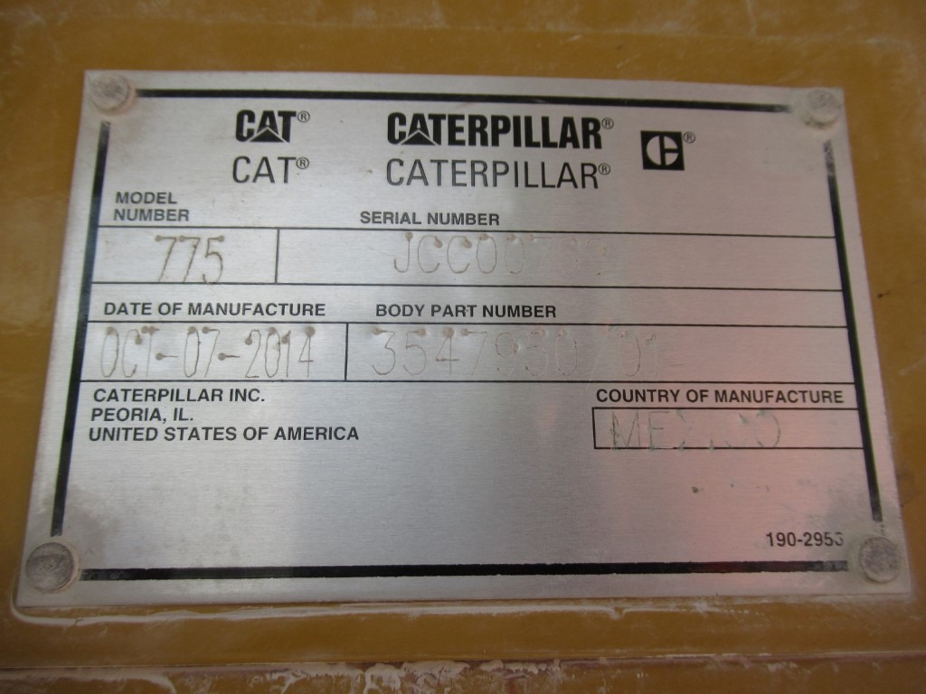 Benne pour poids lourds Caterpillar 775G -: photos 6