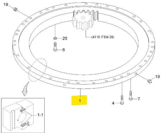 Hyundai 81EN-00051 - 81EN-00052 - Couronne d'orientation pour Engins de chantier: photos 1 Hyundai 81EN-00051 - 81EN-00052 - Couronne d'orientation pour Engins de chantier: photos 1