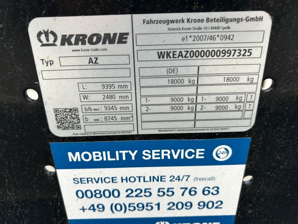 Krone 2 Achswechselfahrgestell, Typ: MAXI AZW 18 eL3B7 - Remorque porte-conteneur/ Caisse mobile: photos 4 Krone 2 Achswechselfahrgestell, Typ: MAXI AZW 18 eL3B7 - Remorque porte-conteneur/ Caisse mobile: photos 4