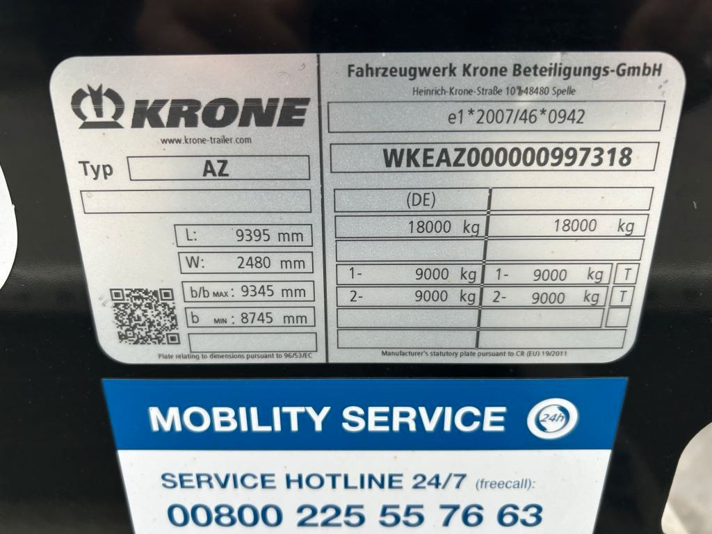 Krone 2 Achswechselfahrgestell, Typ: MAXI AZW 18 eL3B7 - Remorque porte-conteneur/ Caisse mobile: photos 4 Krone 2 Achswechselfahrgestell, Typ: MAXI AZW 18 eL3B7 - Remorque porte-conteneur/ Caisse mobile: photos 4